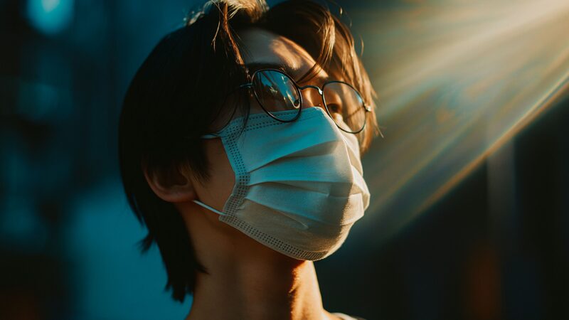 Vista da cidade de Belém, Pará, com uma camada de poluição atmosférica, ilustrando o tema da saúde ocular e a COP30.