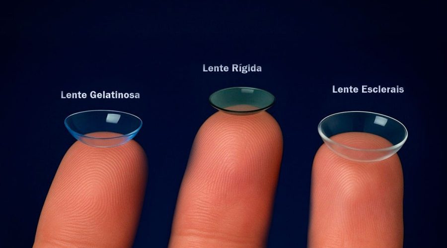 Comparativo-visual-entre-uma-lente-de-contato-gelatinosa-e-uma-lente-de-contato-rígida1 Comparativo visual entre uma lente de contato gelatinosa e uma lente de contato rígida na ponta de um dedo.